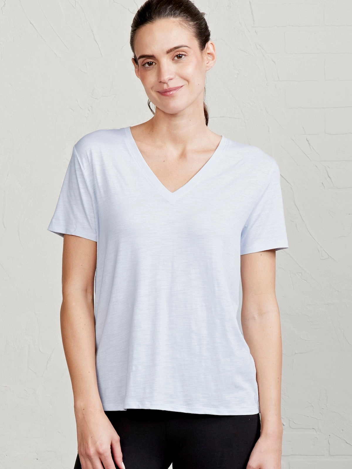 All Day V-Neck T-Shirt ZeroWaste Production UV Protection