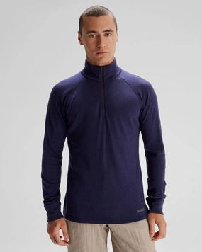 Men's K-Merino 250 Quarter Zip Long Sleeve - Dark Horizon Perfect Fit Design Winter Layering