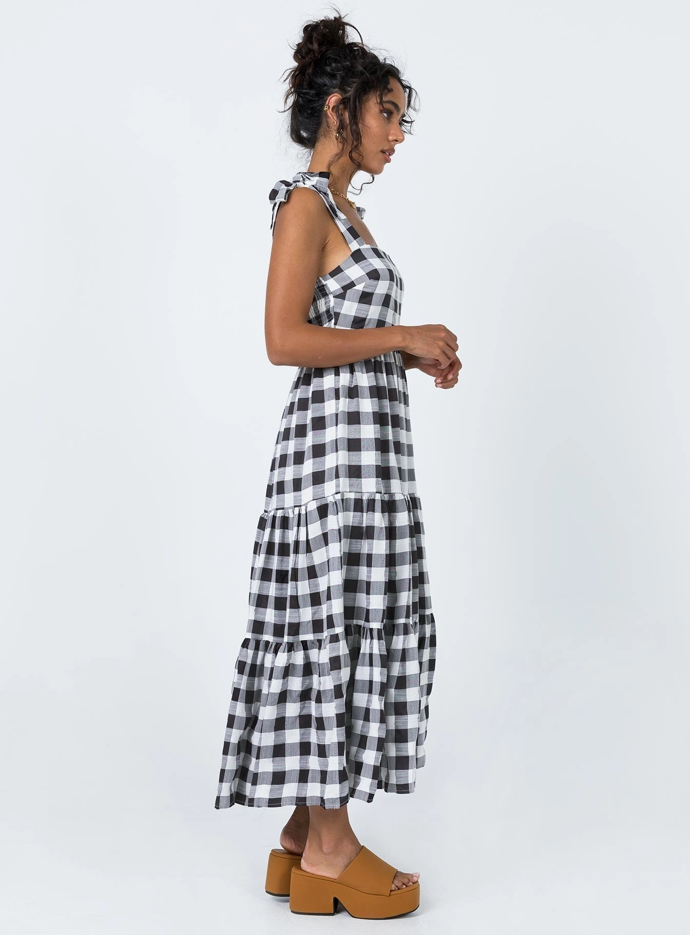 Satin Finish Rae Maxi Dress Black
