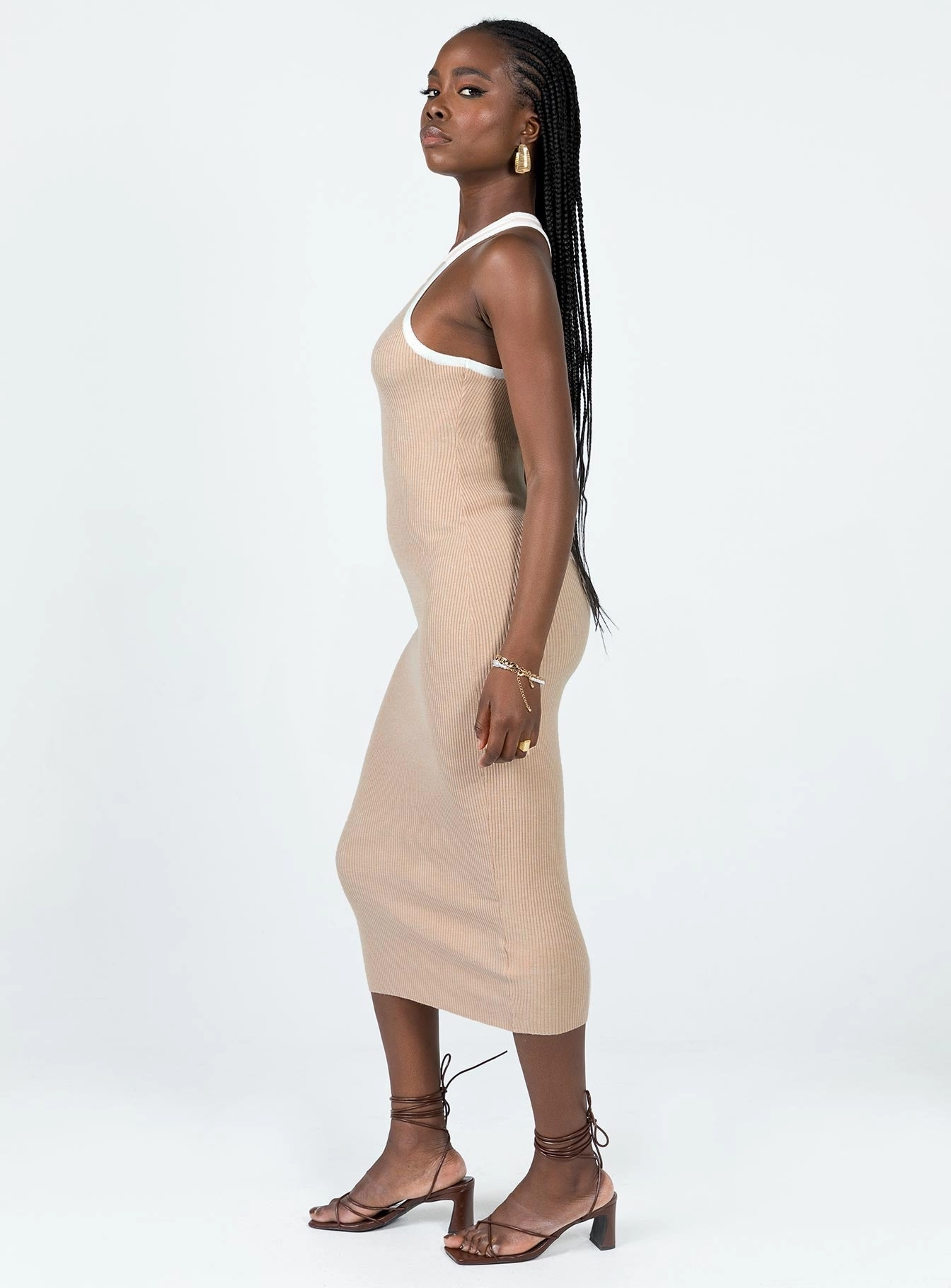 Raimond Midi Dress Beige Fit Clean Vibrant Movement