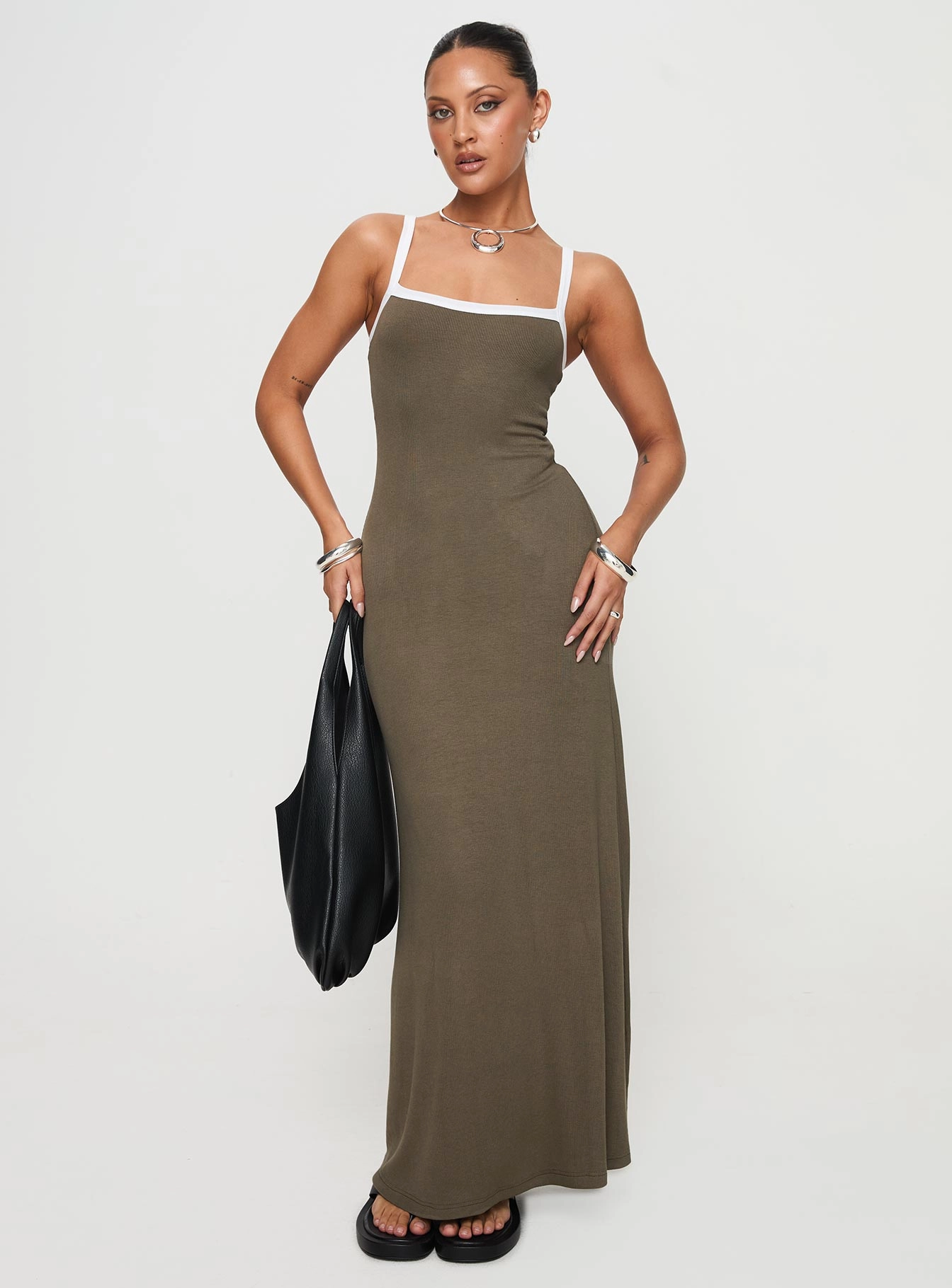 Austrina Maxi Dress Olive Grace Soft