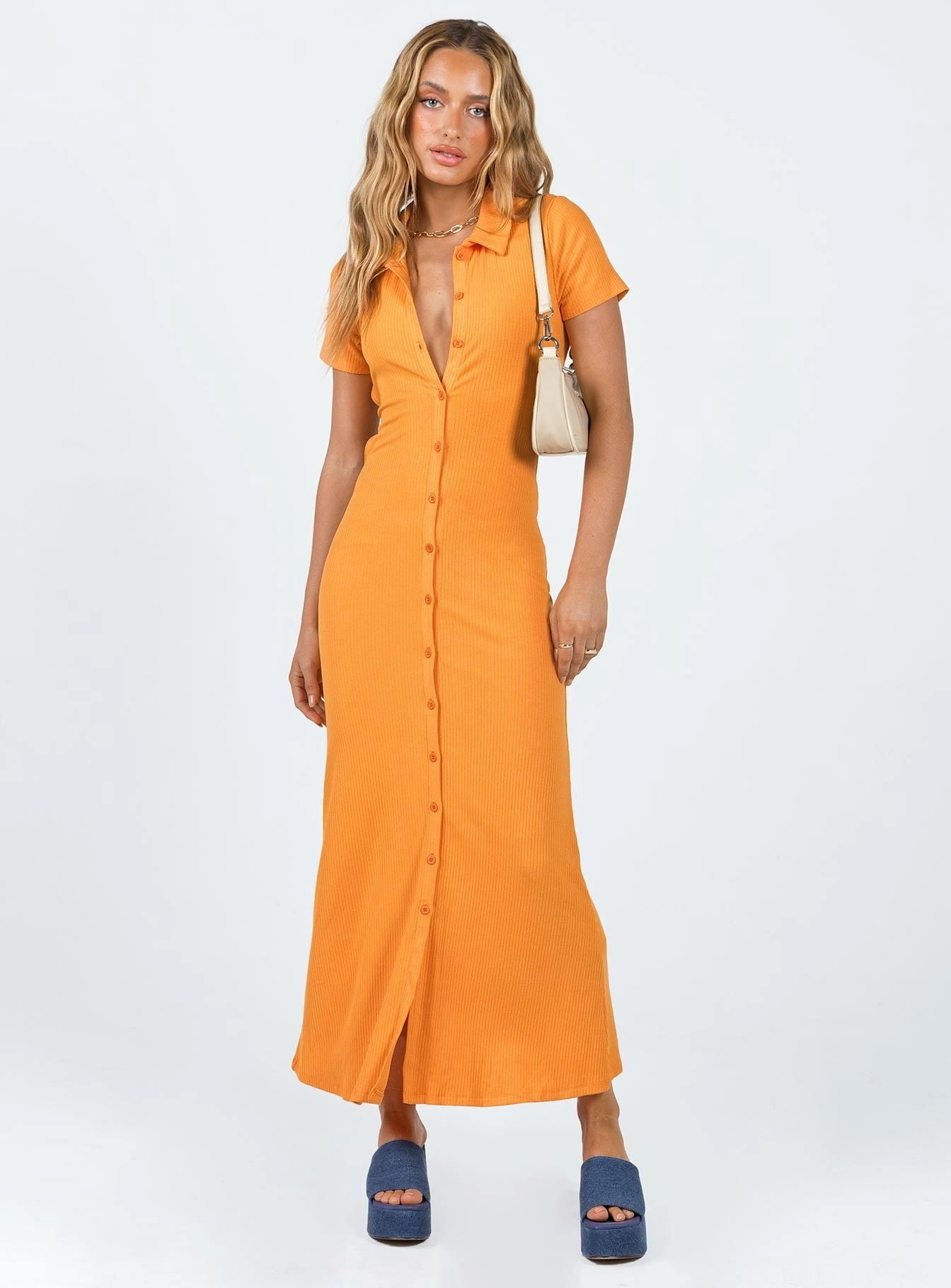 Ravenna Midi Dress Orange Fashion Option Youthful Feel