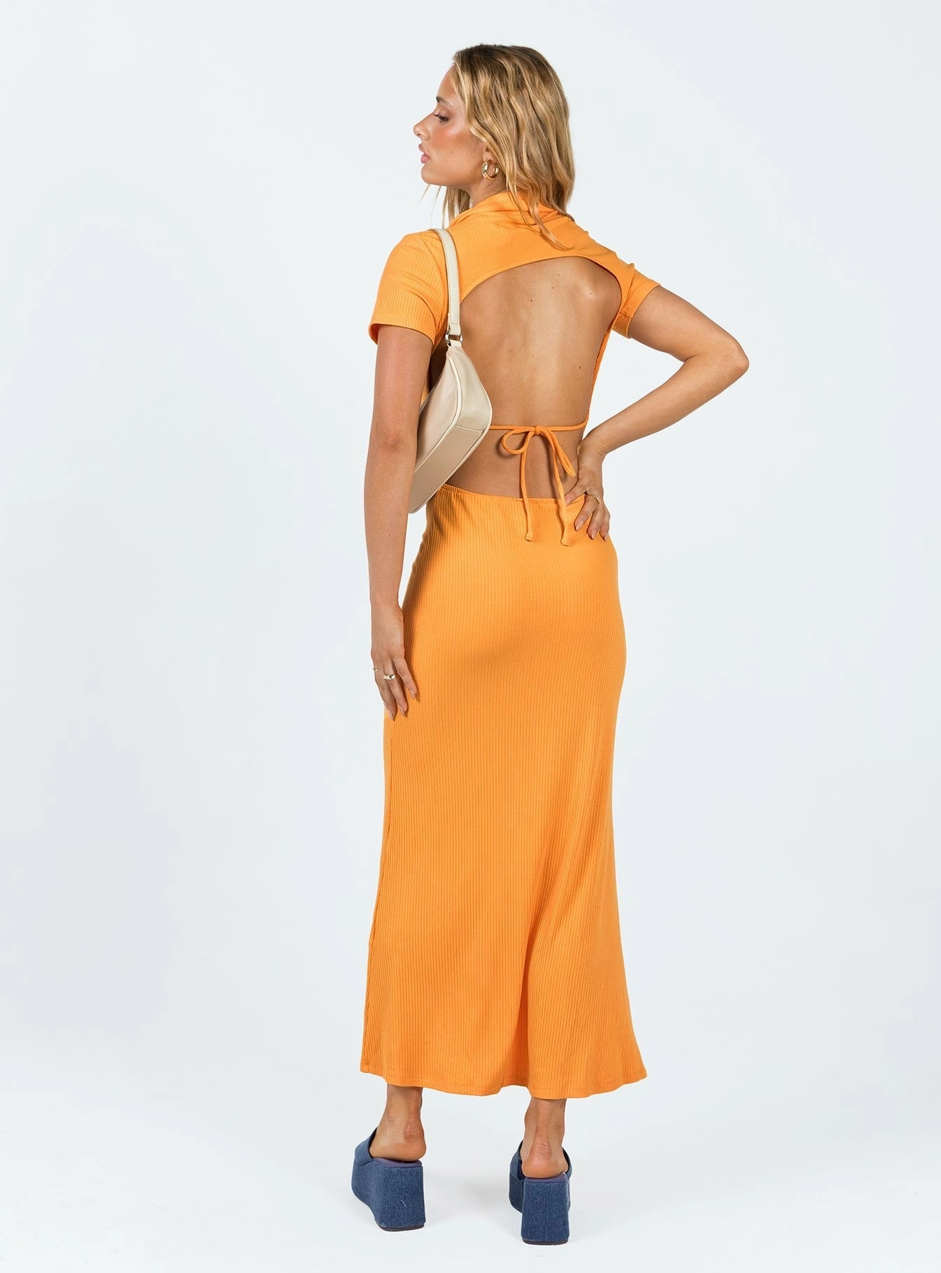 Ravenna Midi Dress Orange Cute Touch