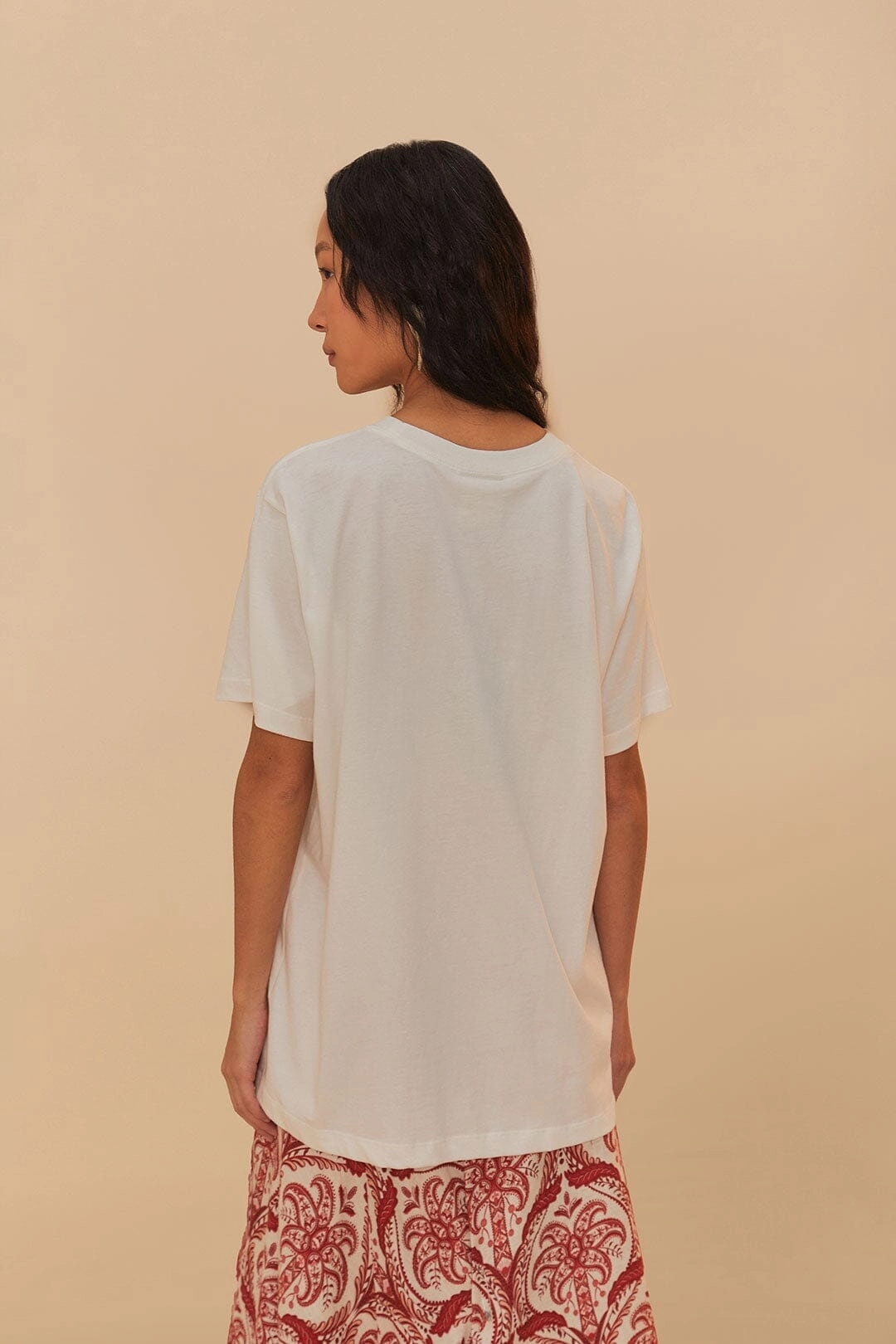 LayeredSleeveConstruction Classic Wearable Off-White From Brasil To The World Relaxed T-Shirt
