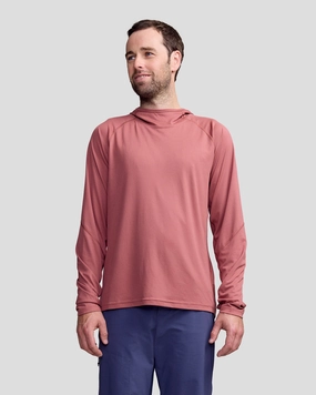Men's SUN-Stopper LT Hoodie - Dark Clay Versatile knitwear Quick Slip