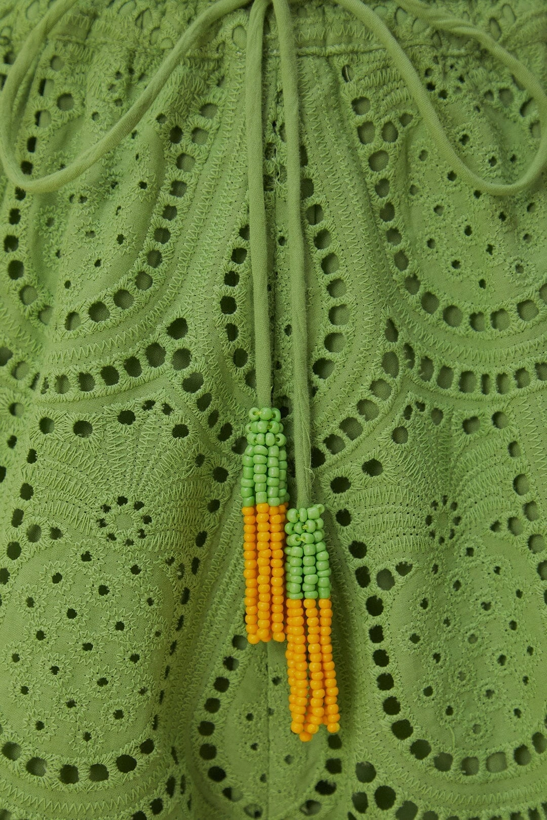 Green Pineapple Eyelet Shorts dress shirt