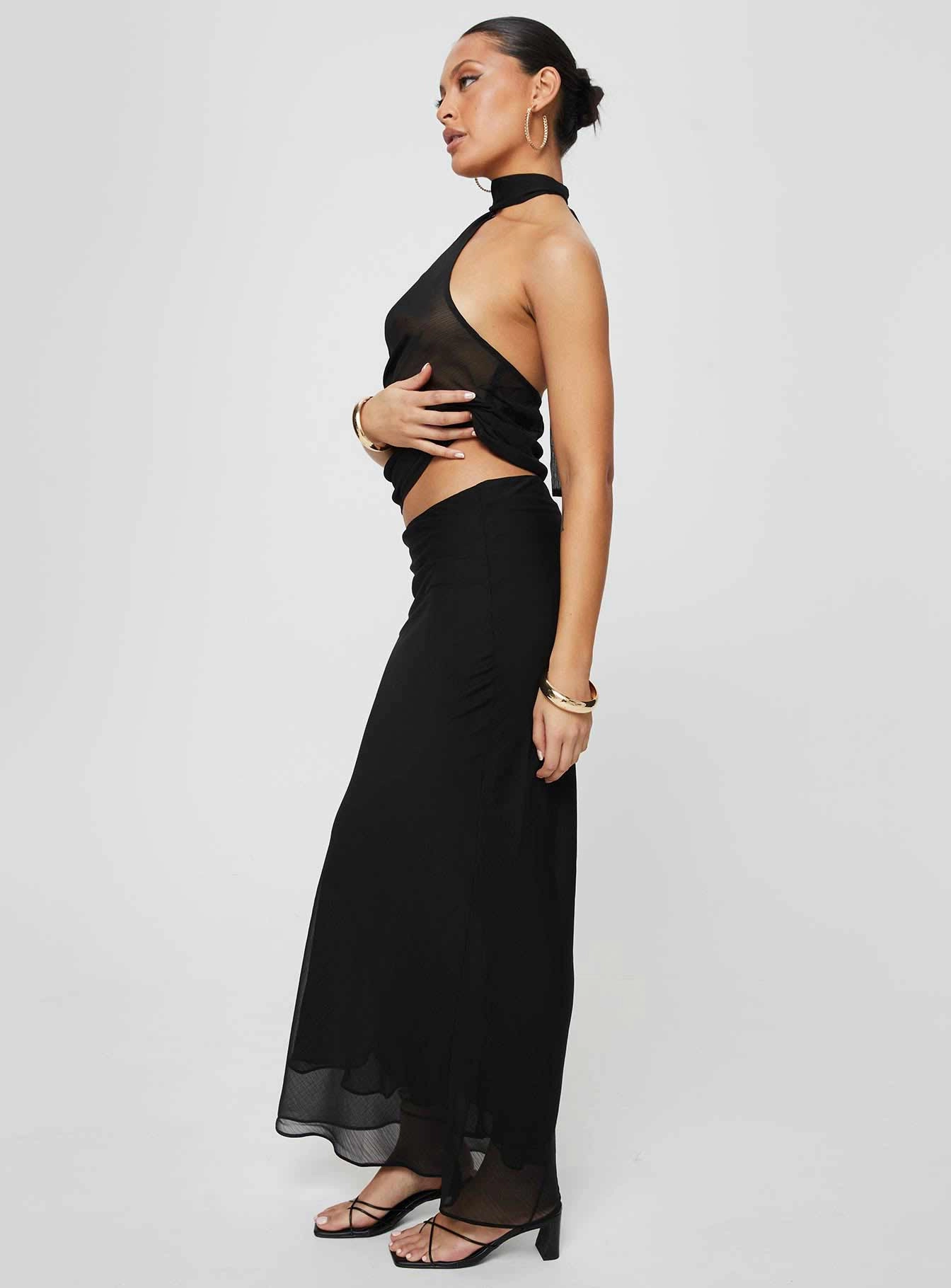 Chafe Resistant Devon Maxi Skirt Licorice