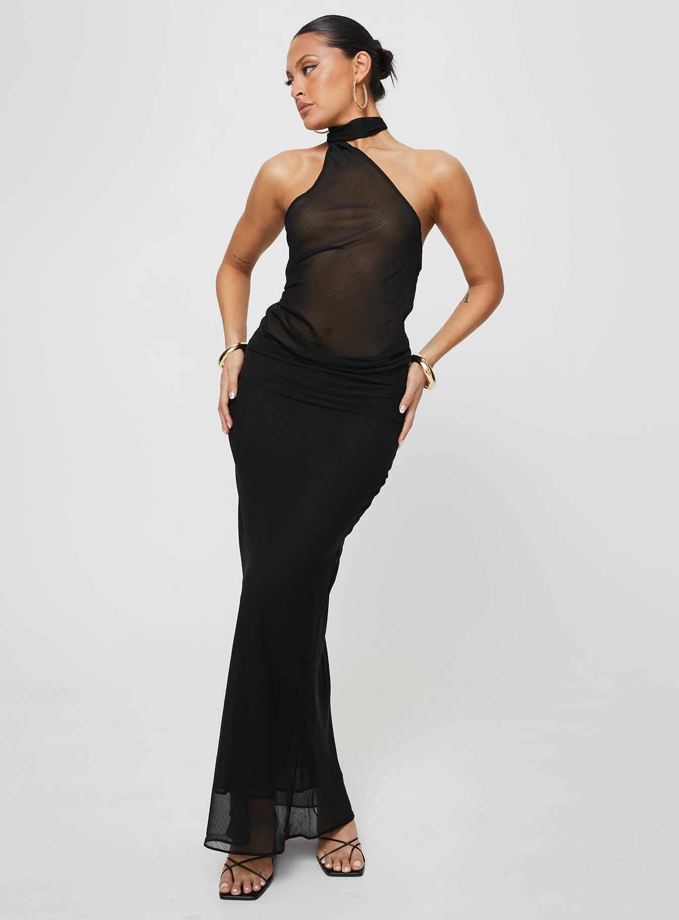 Devon Maxi Skirt Licorice Tonal Look Non Restrictive