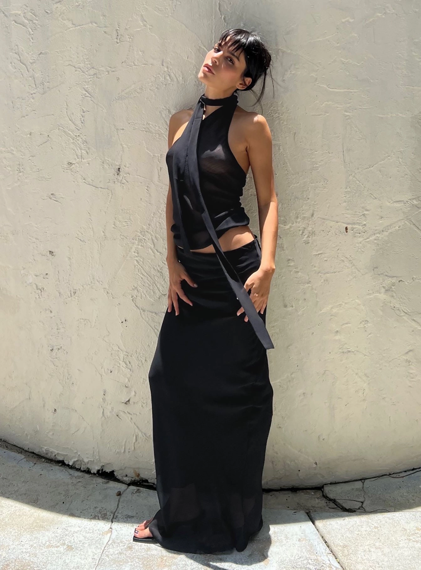 Devon Maxi Skirt Licorice Outfit Game