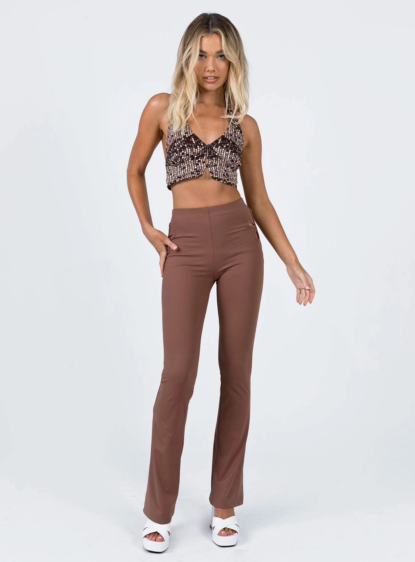 Wrinkle-Resistant Comfy Wardrobe Laken Pants Brown