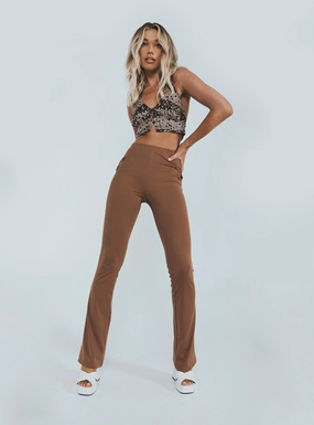 Laken Pants Brown Low Bulk Bold Waistband