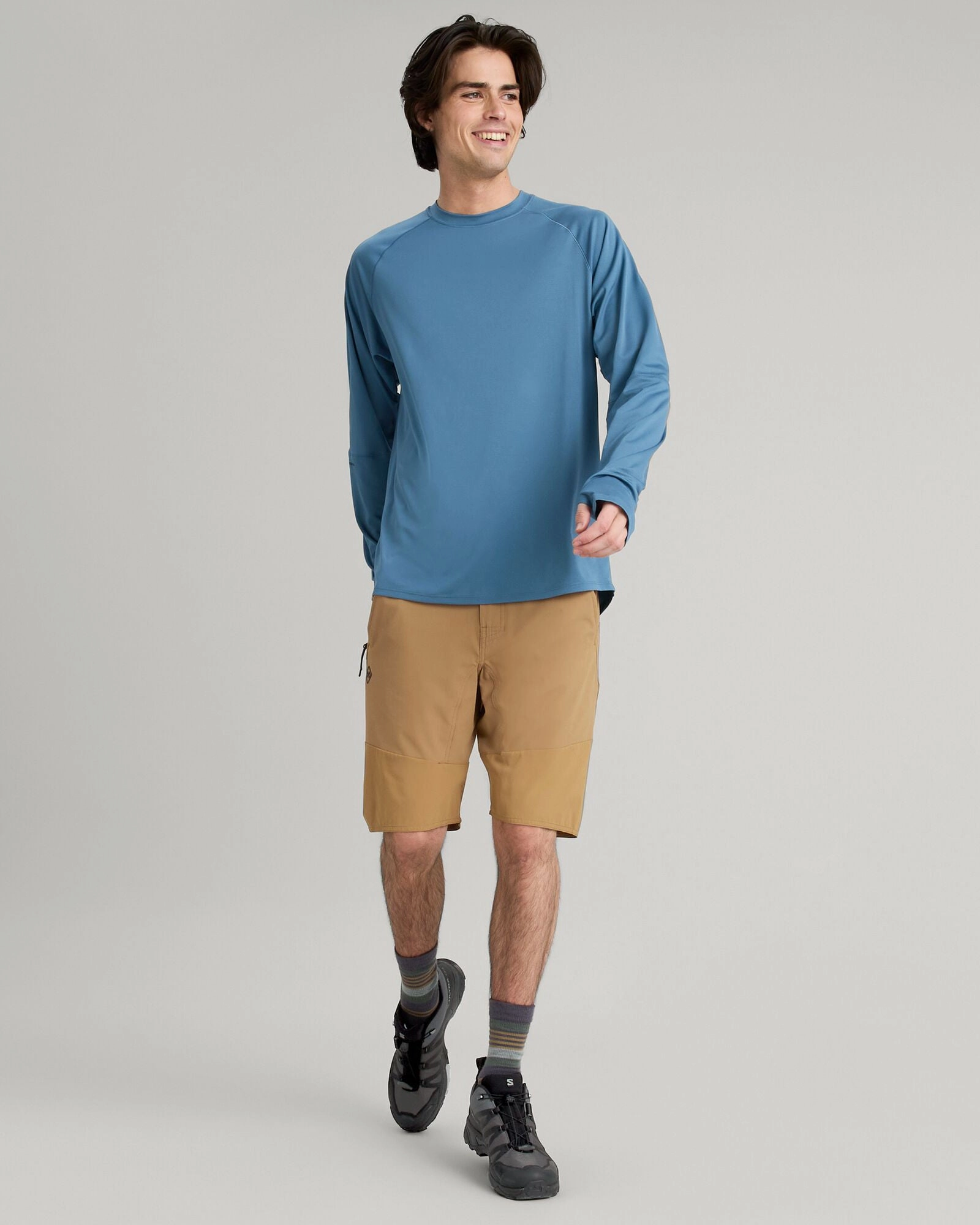 Men's SUN-Stopper Long Sleeve Top - Steel Blue Durable Stitching Cozy Touch