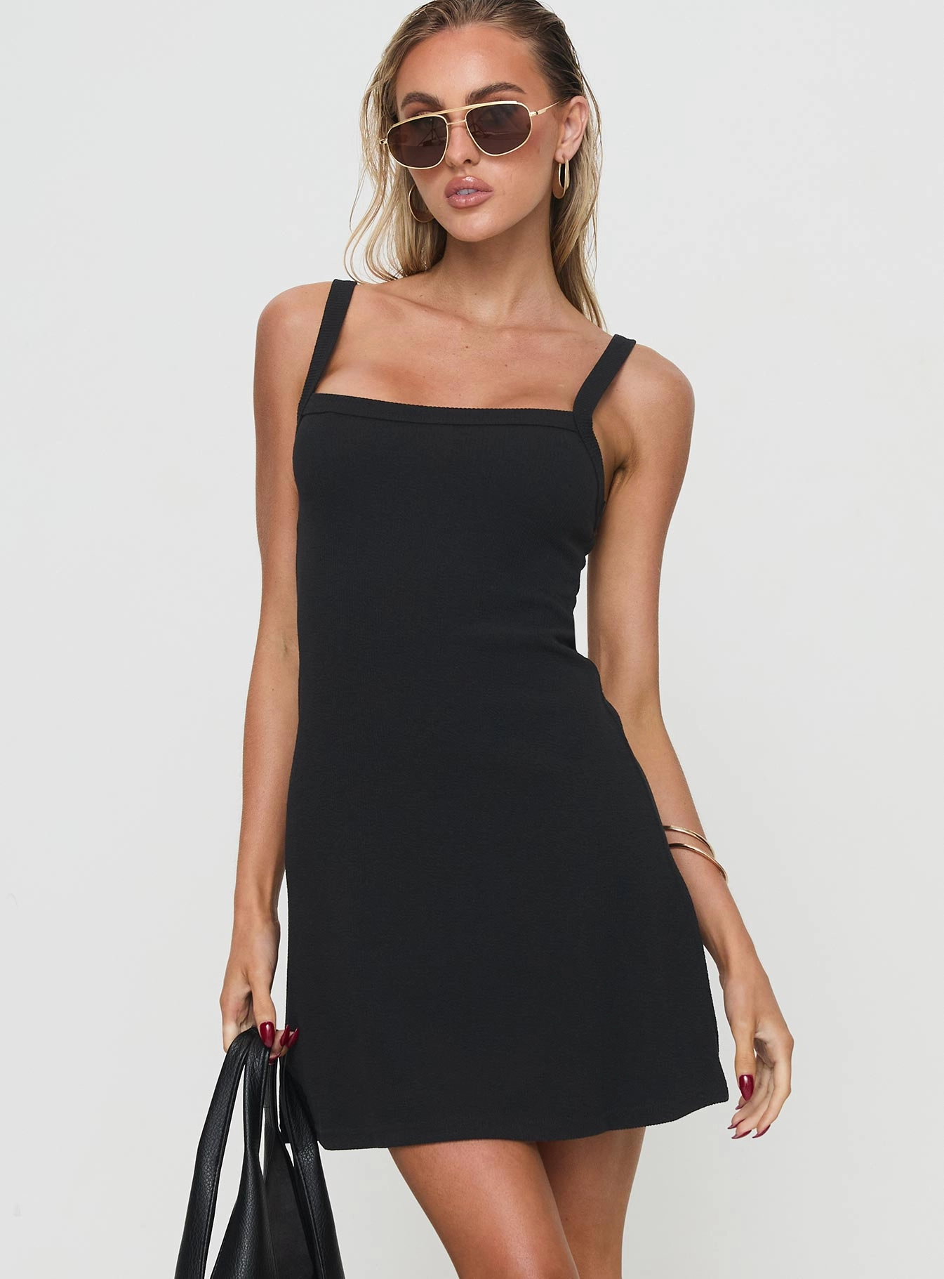 De Santis Mini Dress Black Clean Style Hot Now