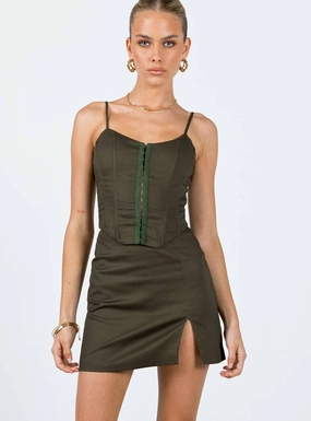 Karina Set Khaki Playful Vibe Fade Resistant Cloth