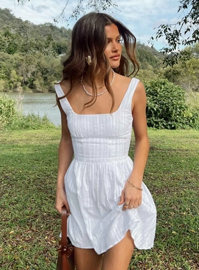 Cool Fabric Lorinda Mini Dress White Petite