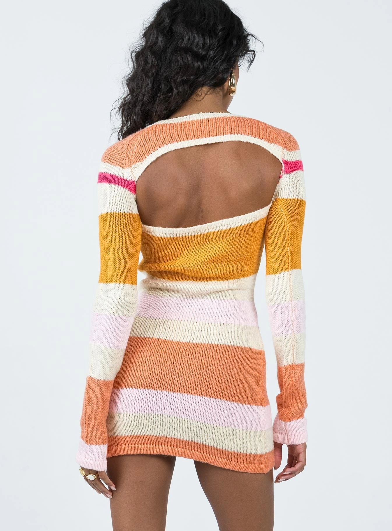 Ania Mini Dress Orange / Pink Multi Day-to-evening dress Minimalist-Style