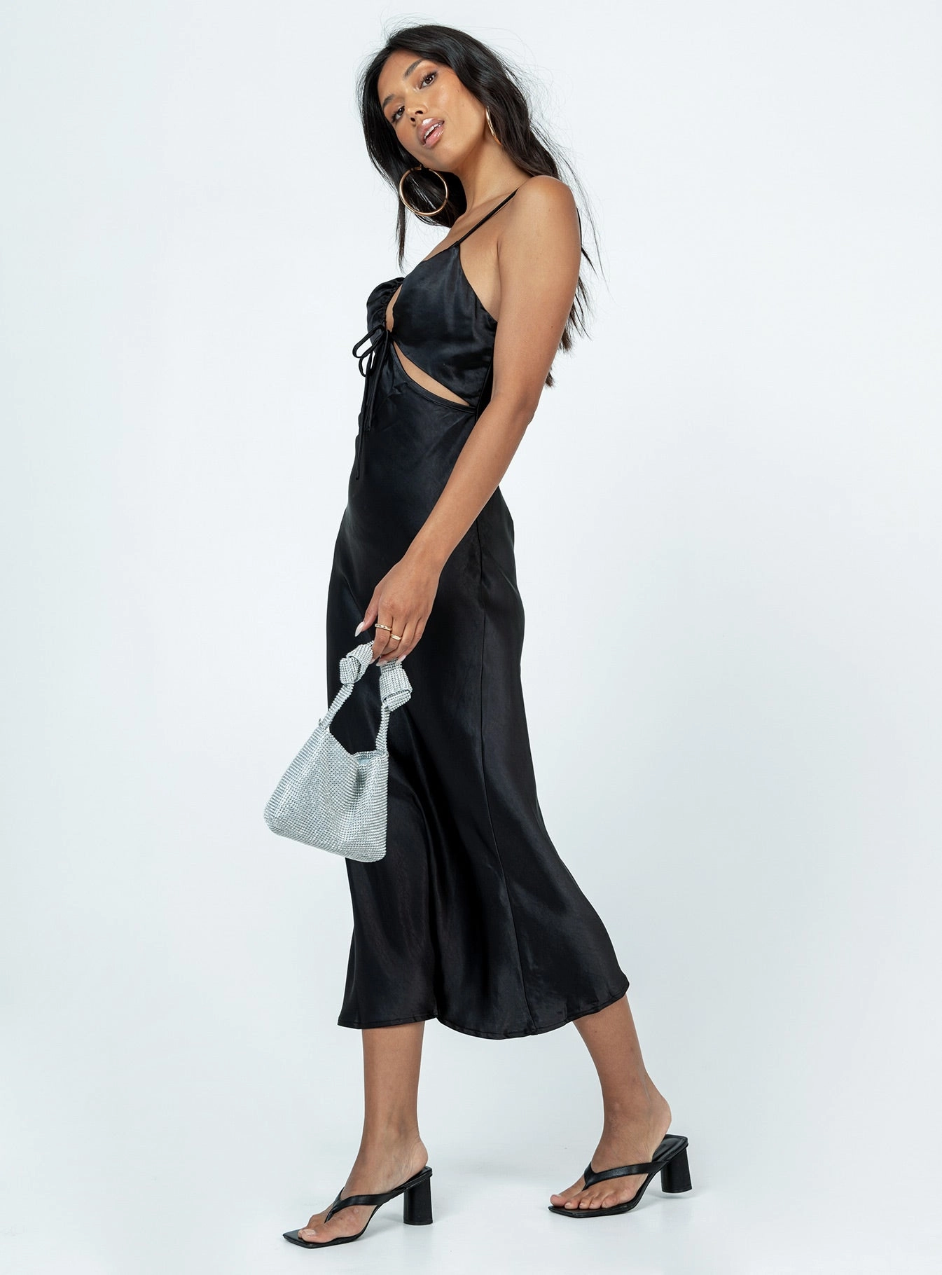 Breathable fabric Renner Maxi Dress Black