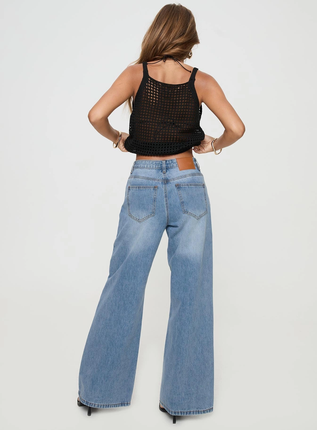 Colemane Mid Rise Denim Jeans Angel Blue Petite Morning Stroll Stretch