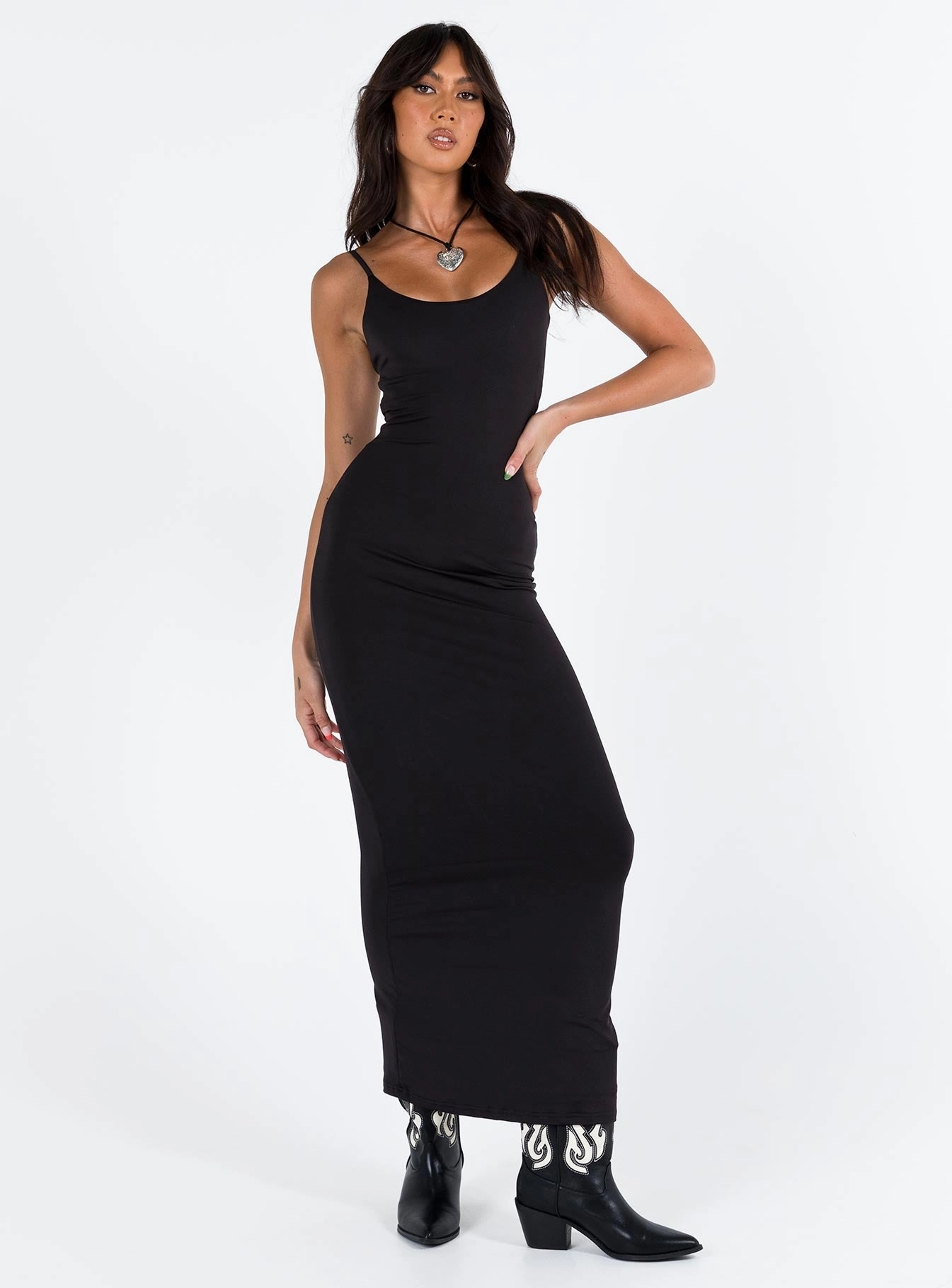 Sleeveless Riana Maxi Dress Black
