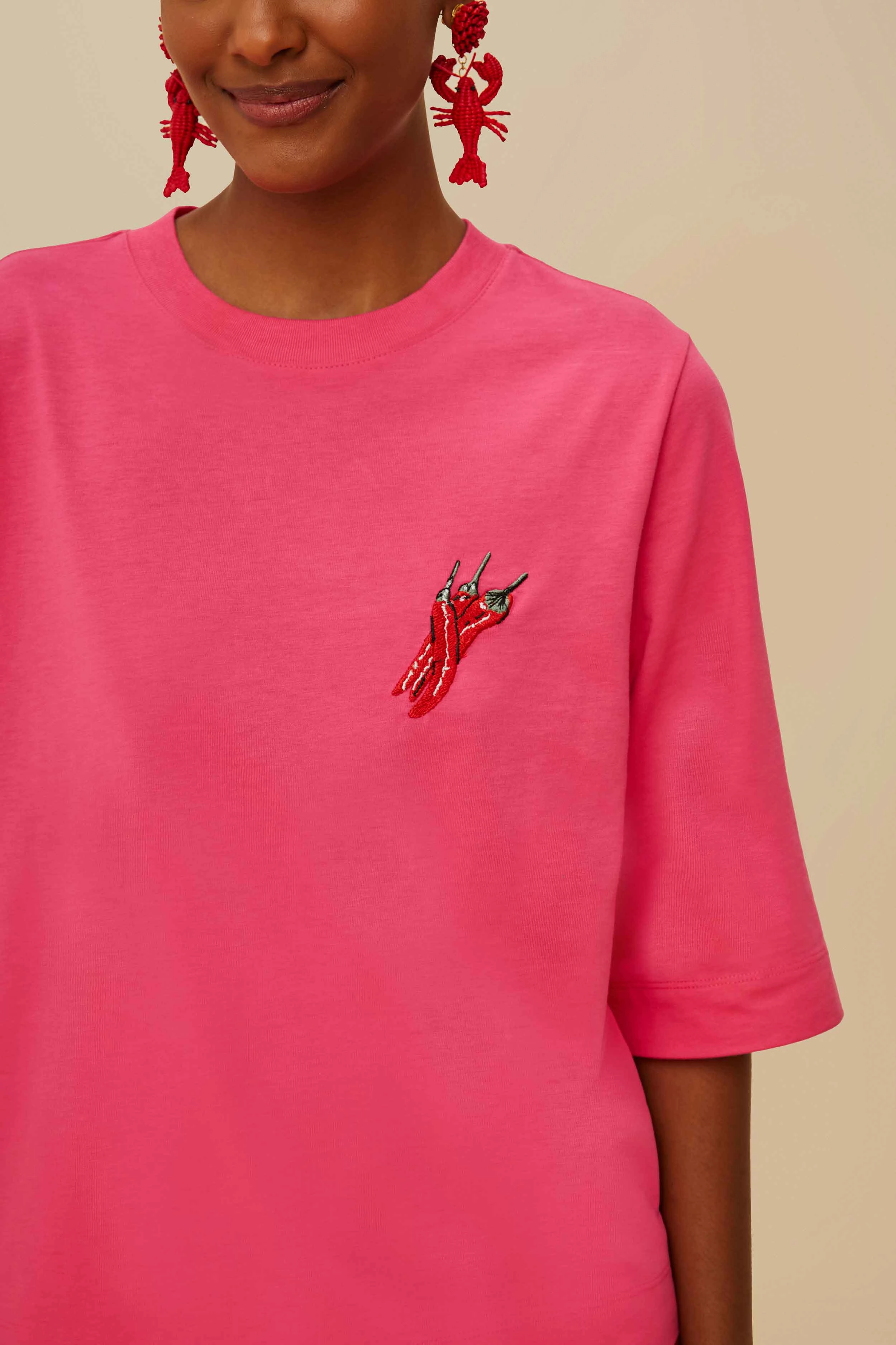 Pink Spicy Pepper Organic Cotton T-Shirt Comfortable clothing