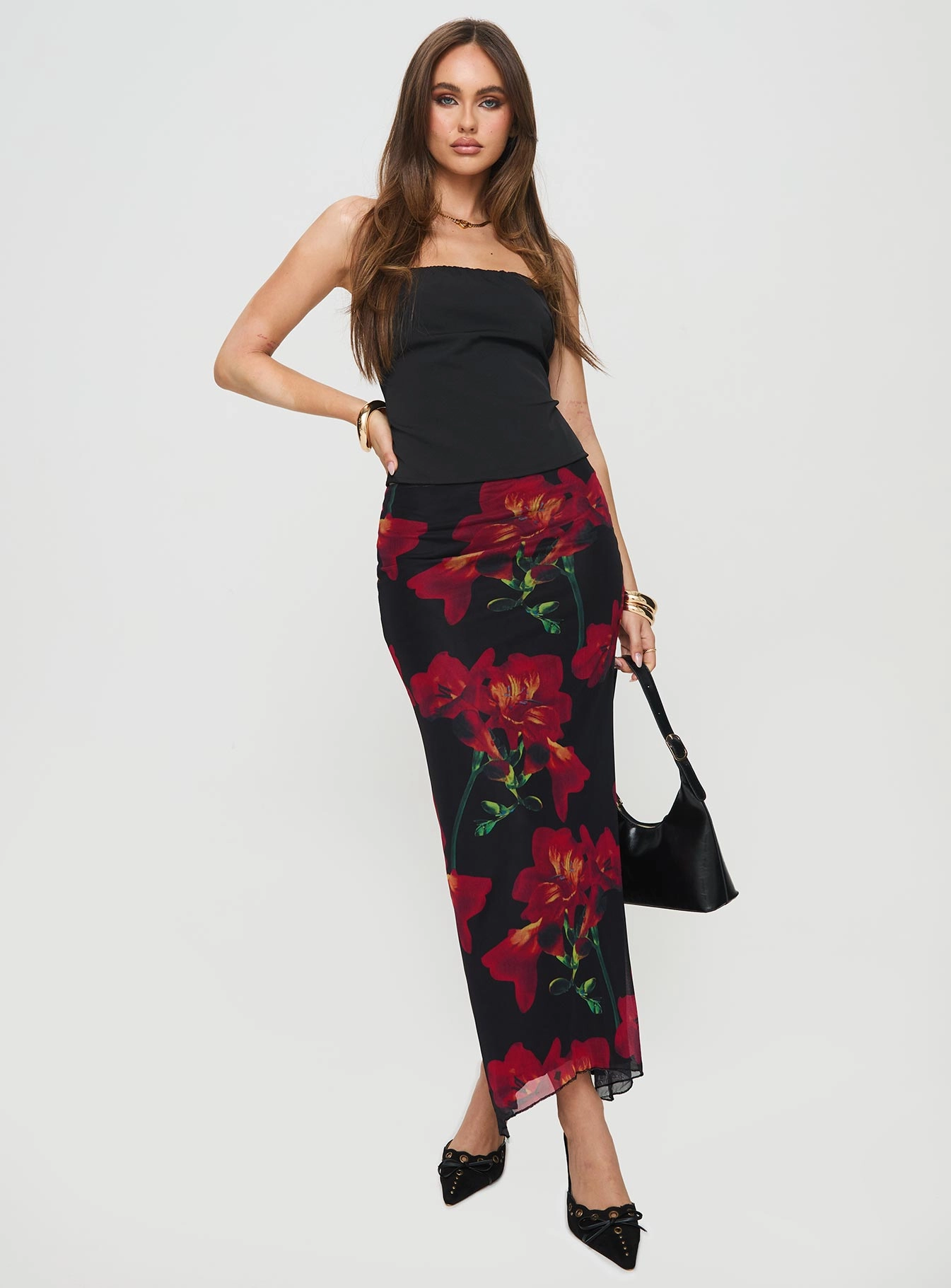 Outfit Moodboard Rios Maxi Skirt Multi