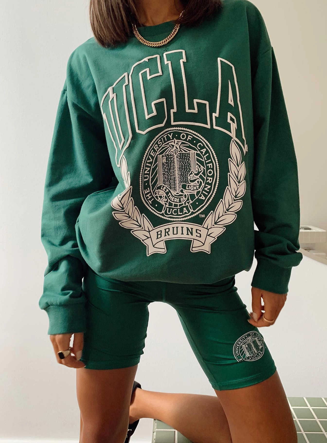 Quick Adjust UCLA Bike Shorts Green