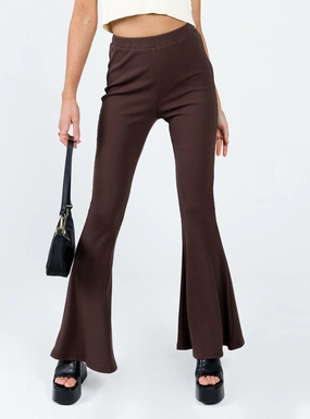 Recycled Polyester Blend Classic Comfort Rita Roberts Flares Brown