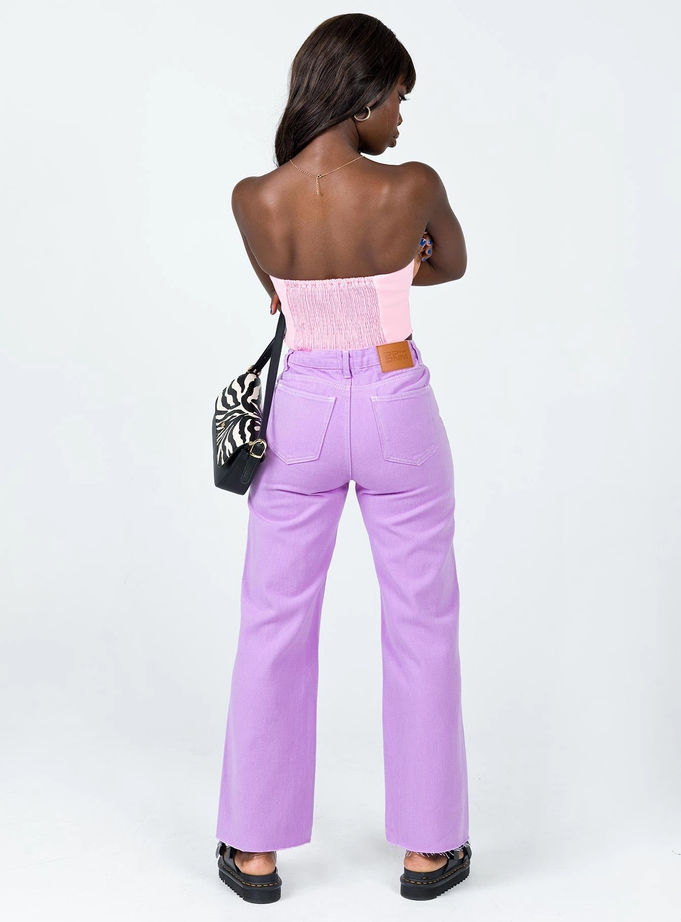 Sandblasted Finish Rodrigo Denim Jeans Purple