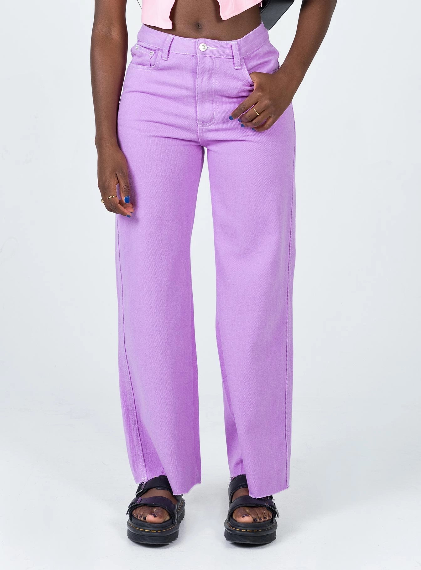 Office Wear Couple Look Work Ready Quality Staple Rodrigo Denim Jeans Purple
