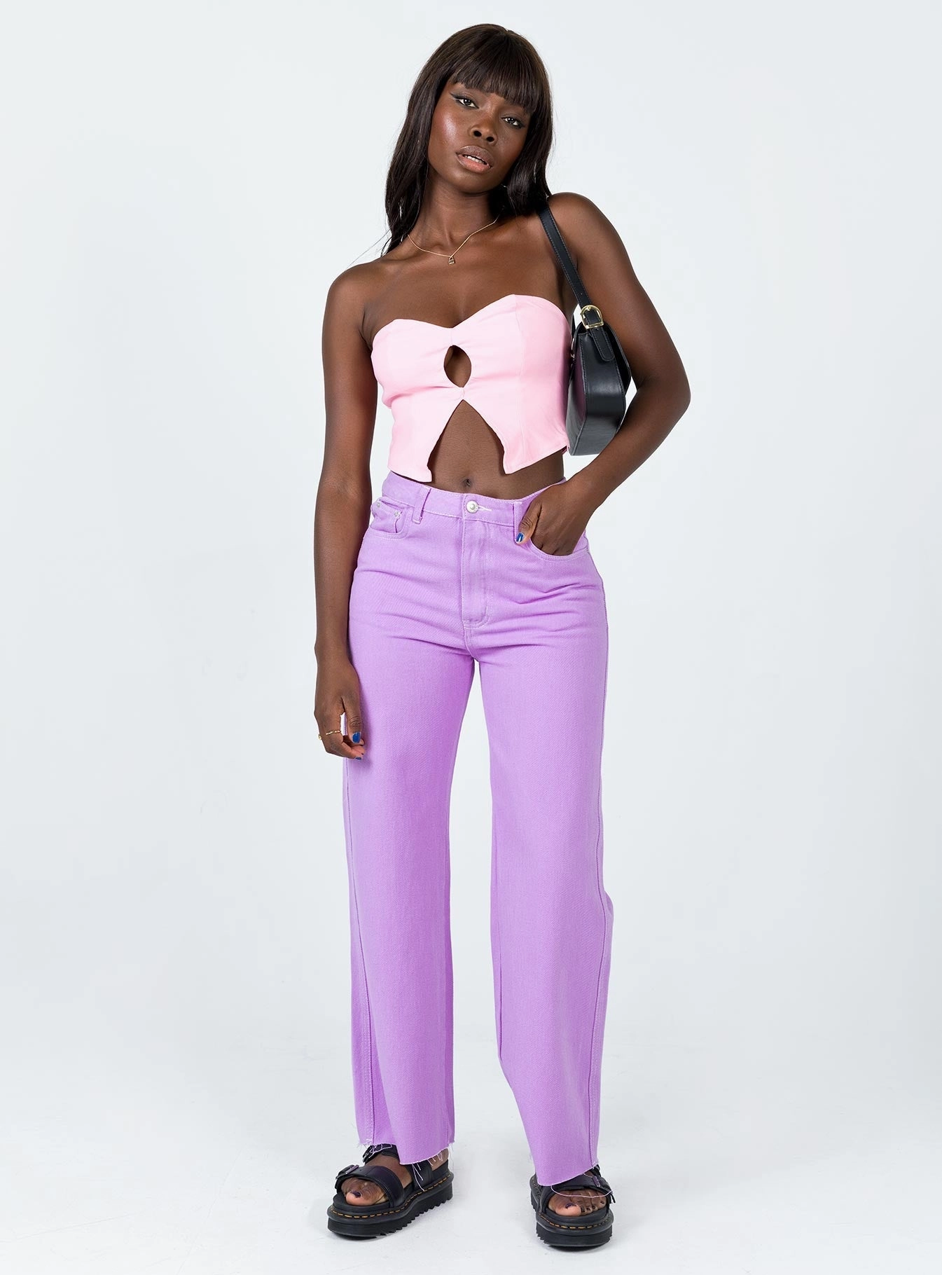 Water Efficient Wash Process Rodrigo Denim Jeans Purple