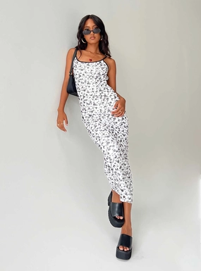 Knox Maxi Dress White / Black Floral Luxe Look
