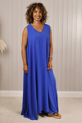 Garden-Party Body Confidence Rosa Rope Dress Royal Blue