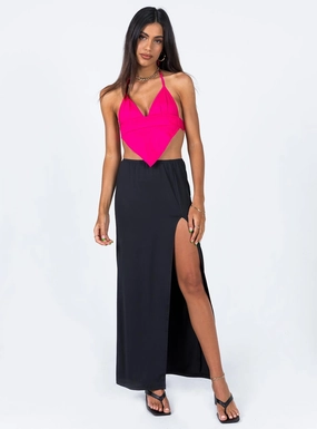 Rosetta Low Rise Maxi Skirt Black garden party