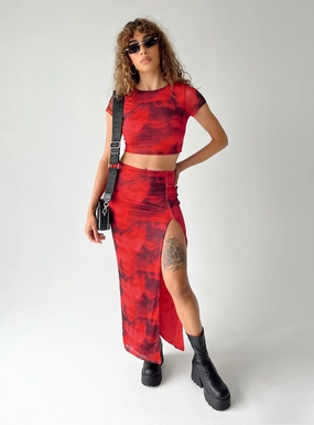 Cool Tone Rosie Mesh Set Red Multi