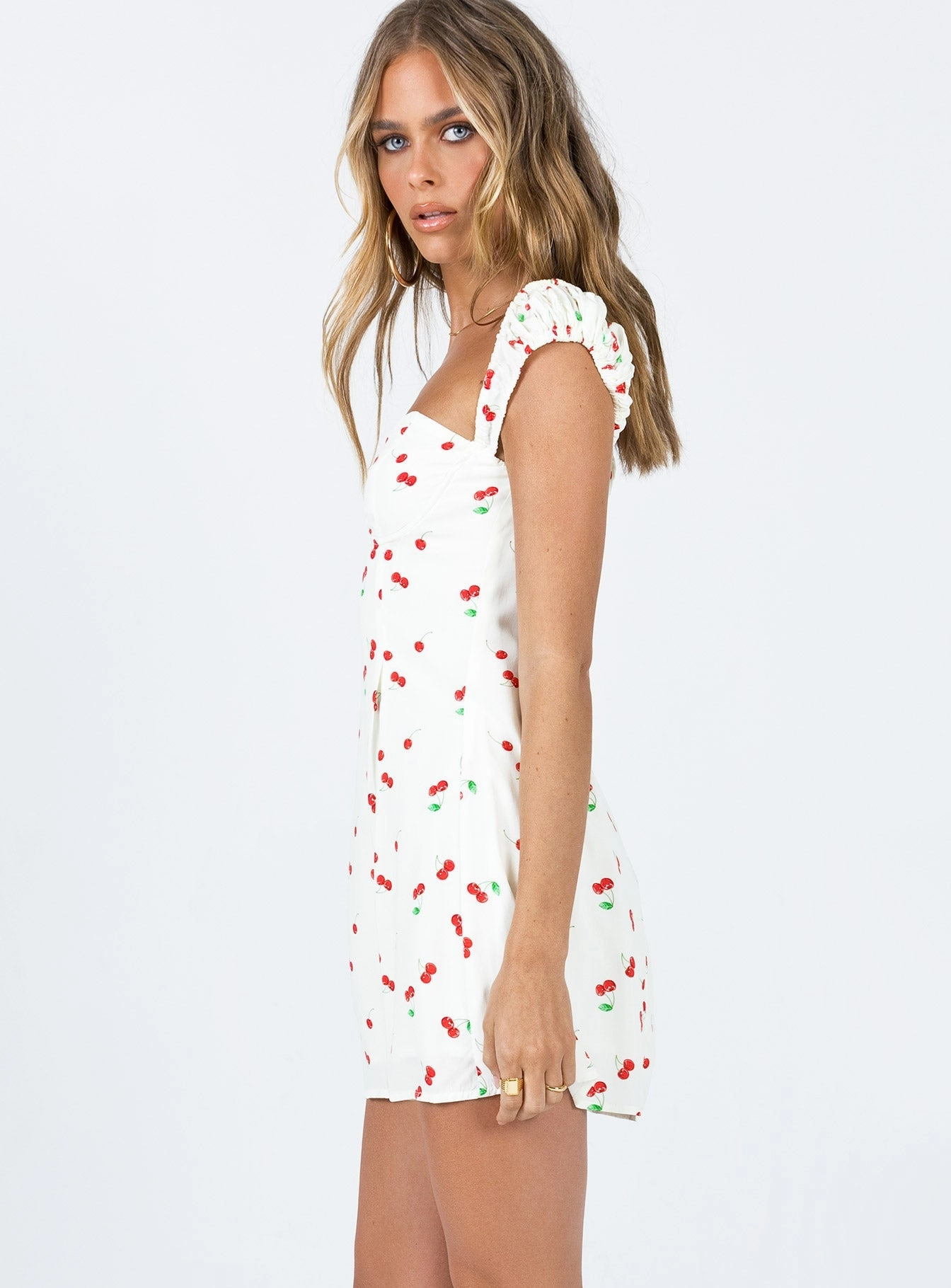 Rozalia Mini Dress White Multi Timeless slip dress Tall Fit