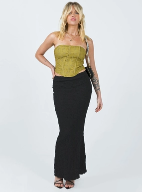 Heritage Inspired Rubes Midi Skirt Black
