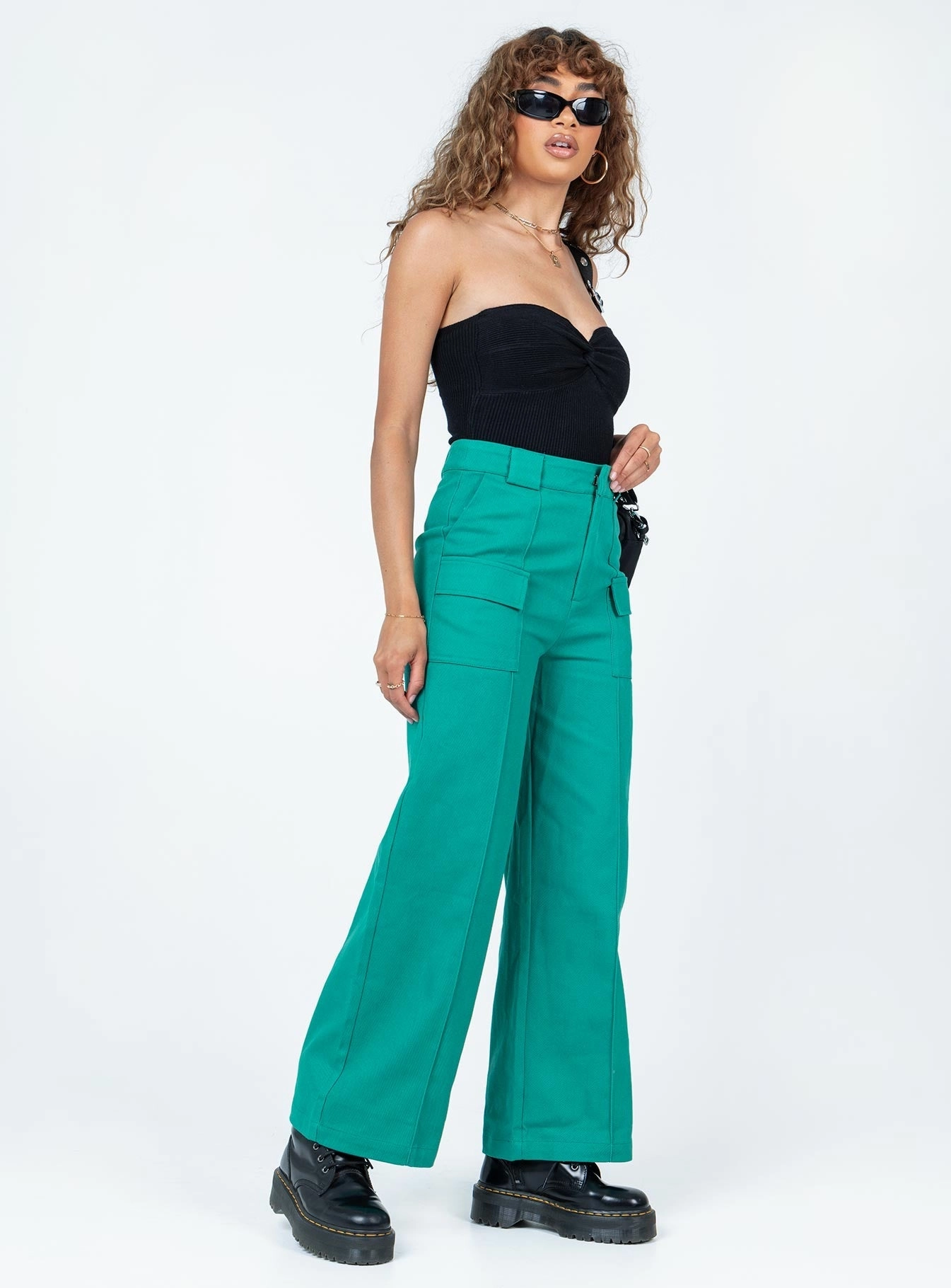 Rubie-Jane Pants Green Double Stitched Seams Base Layer