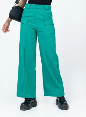 Rubie-Jane Pants Green Seamless construction Windproof Design