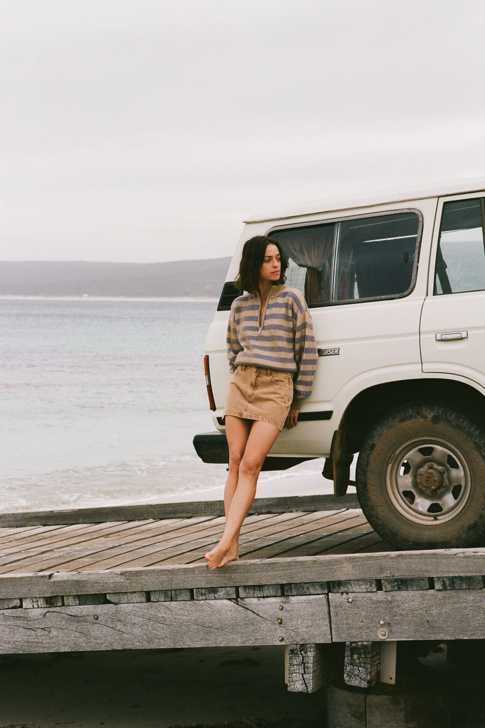 Ruby Mini Skirt Washed Sand Crochet Style