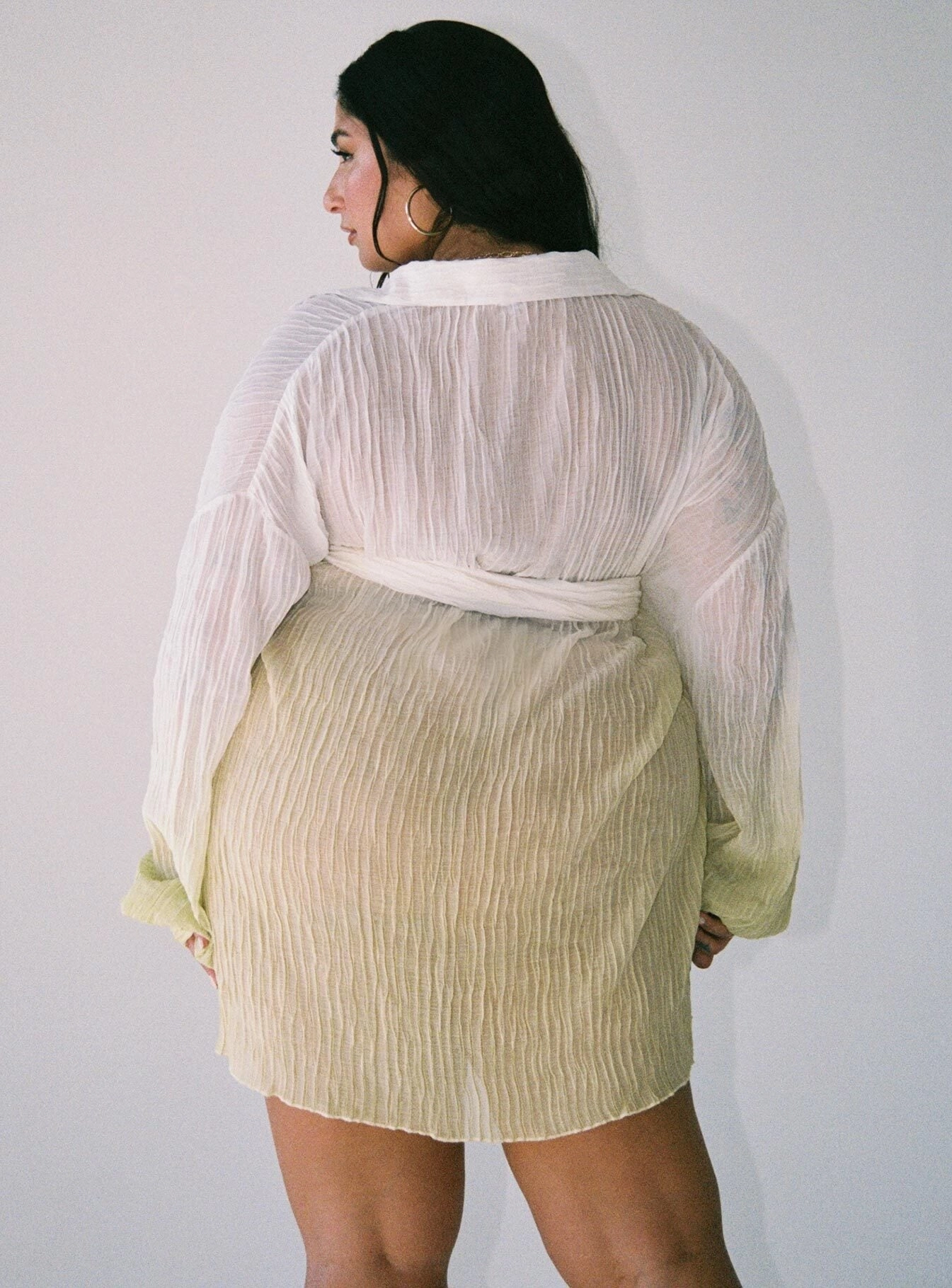 All Occasion Tune In Shirt Dress Green Curve