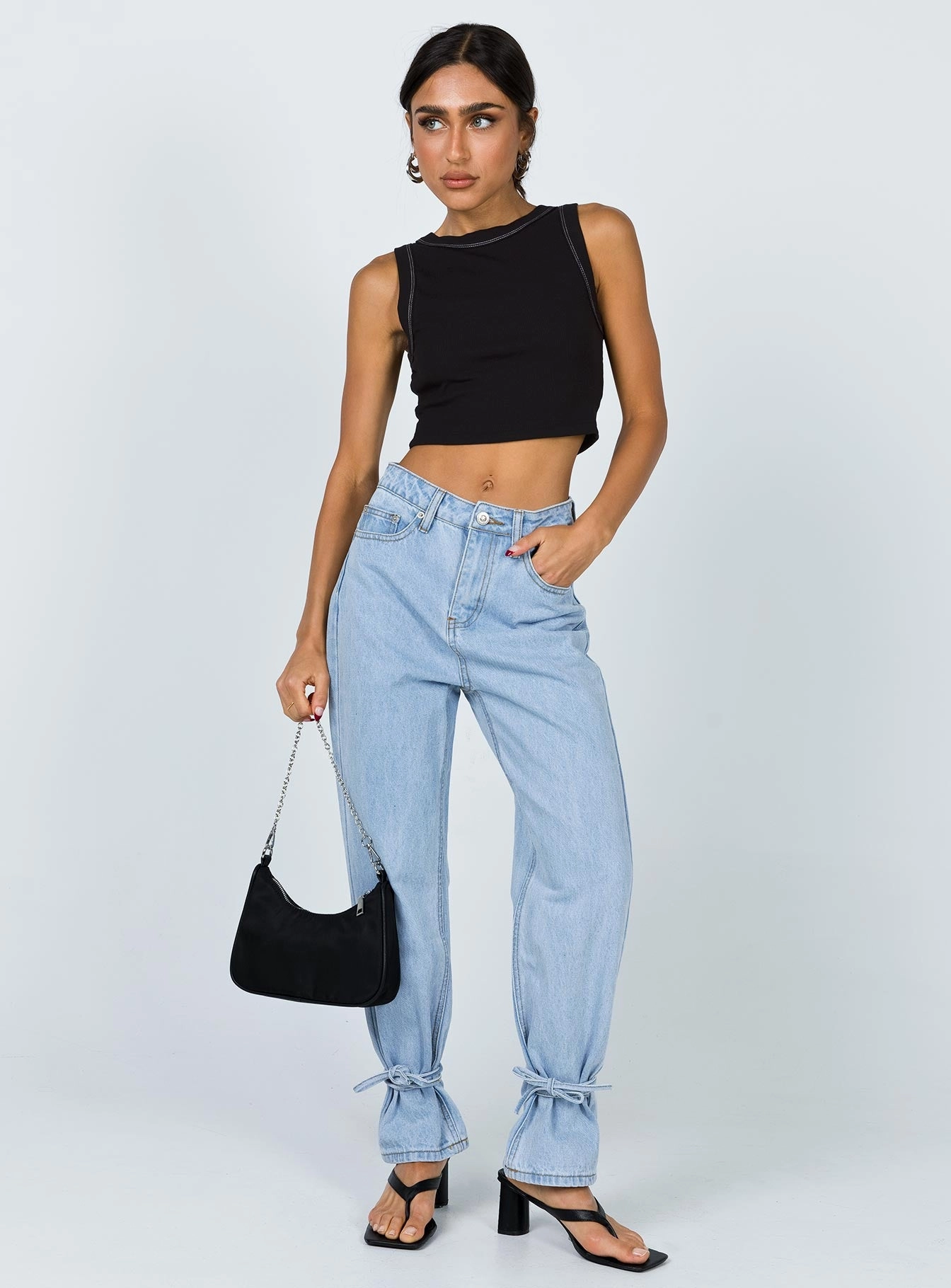 Always Fits Connection Ankle Tie Denim Jeans