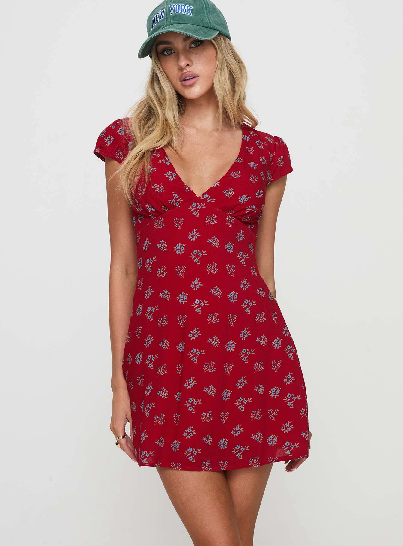 Soft Curve Soft Wear Cannelloni Mini Dress Red