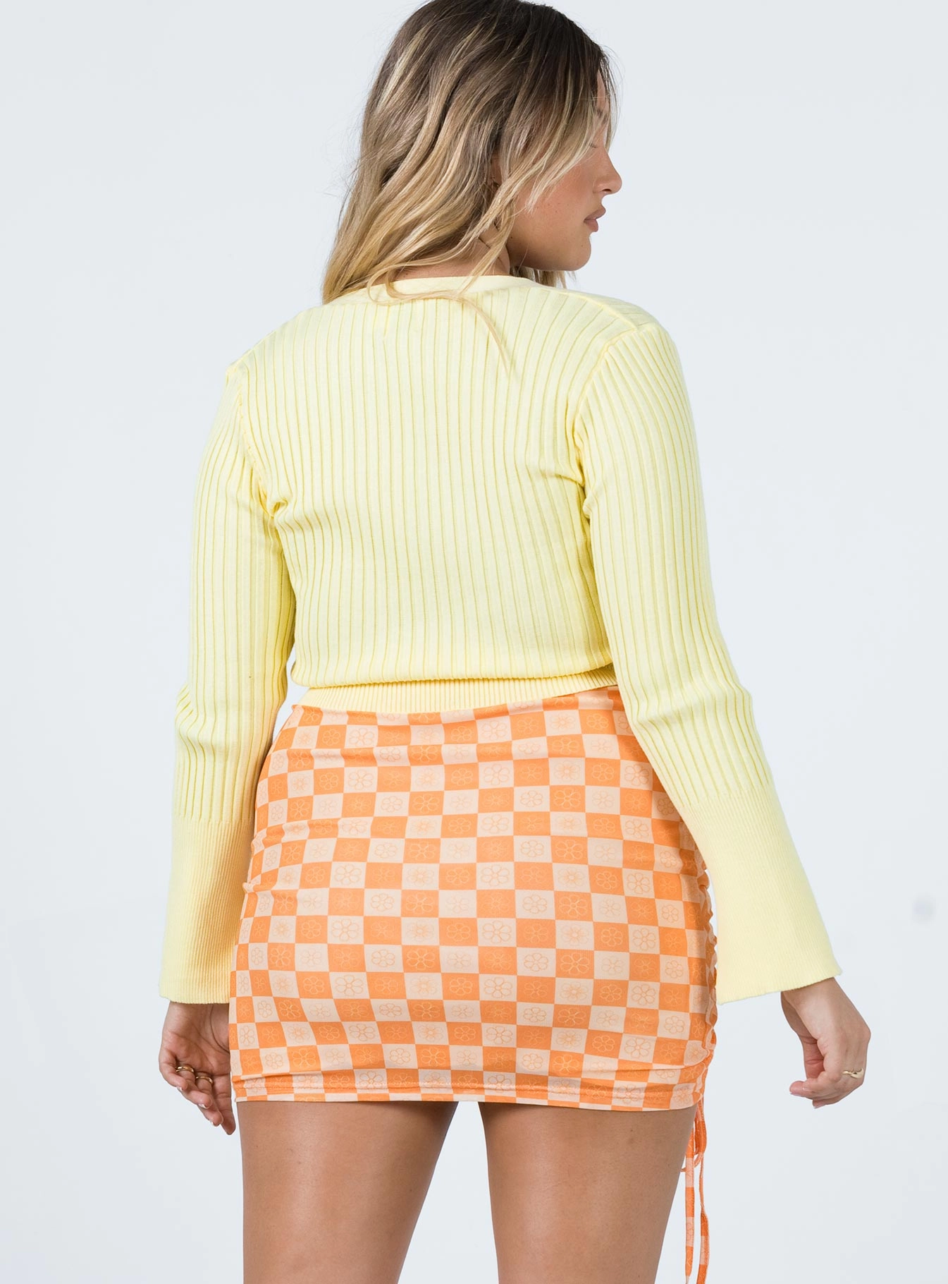 Vibrant color Rylan Mini Skirt Orange