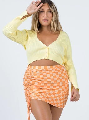 Retro Style Rylan Mini Skirt Orange