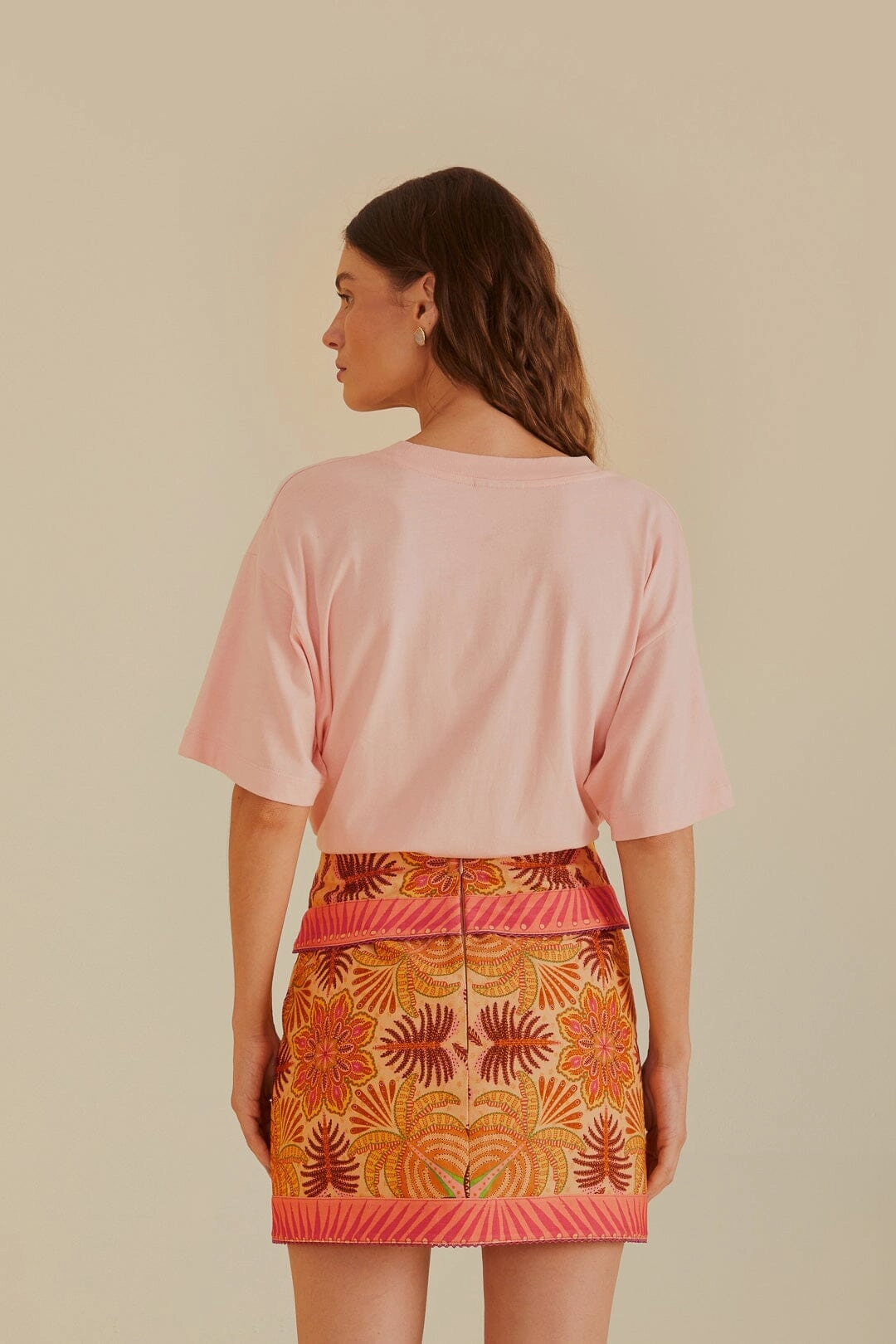 Ankle length Sand Palm Scarf Skirt