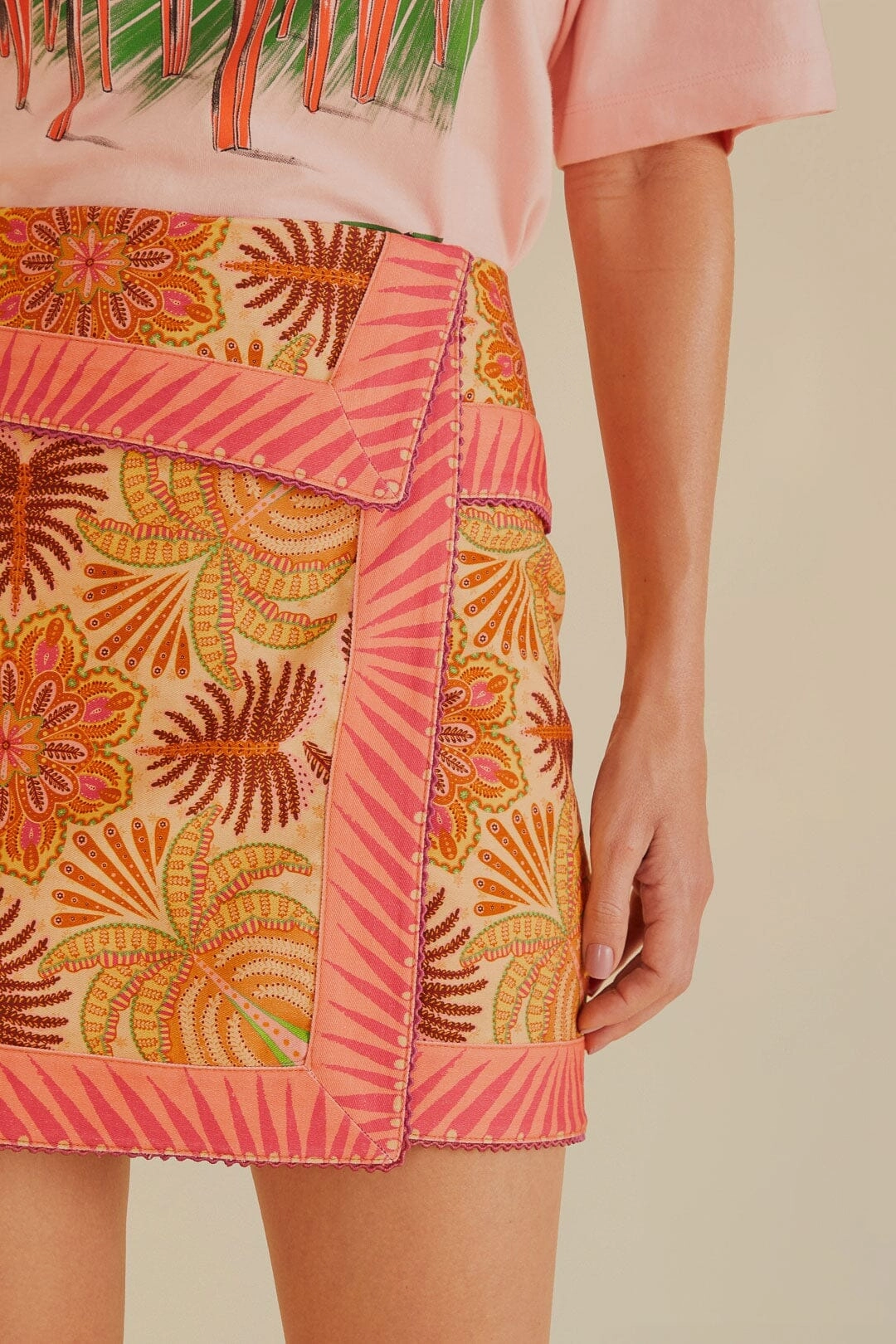 Simple Fashion Smooth Motion Sand Palm Scarf Skirt