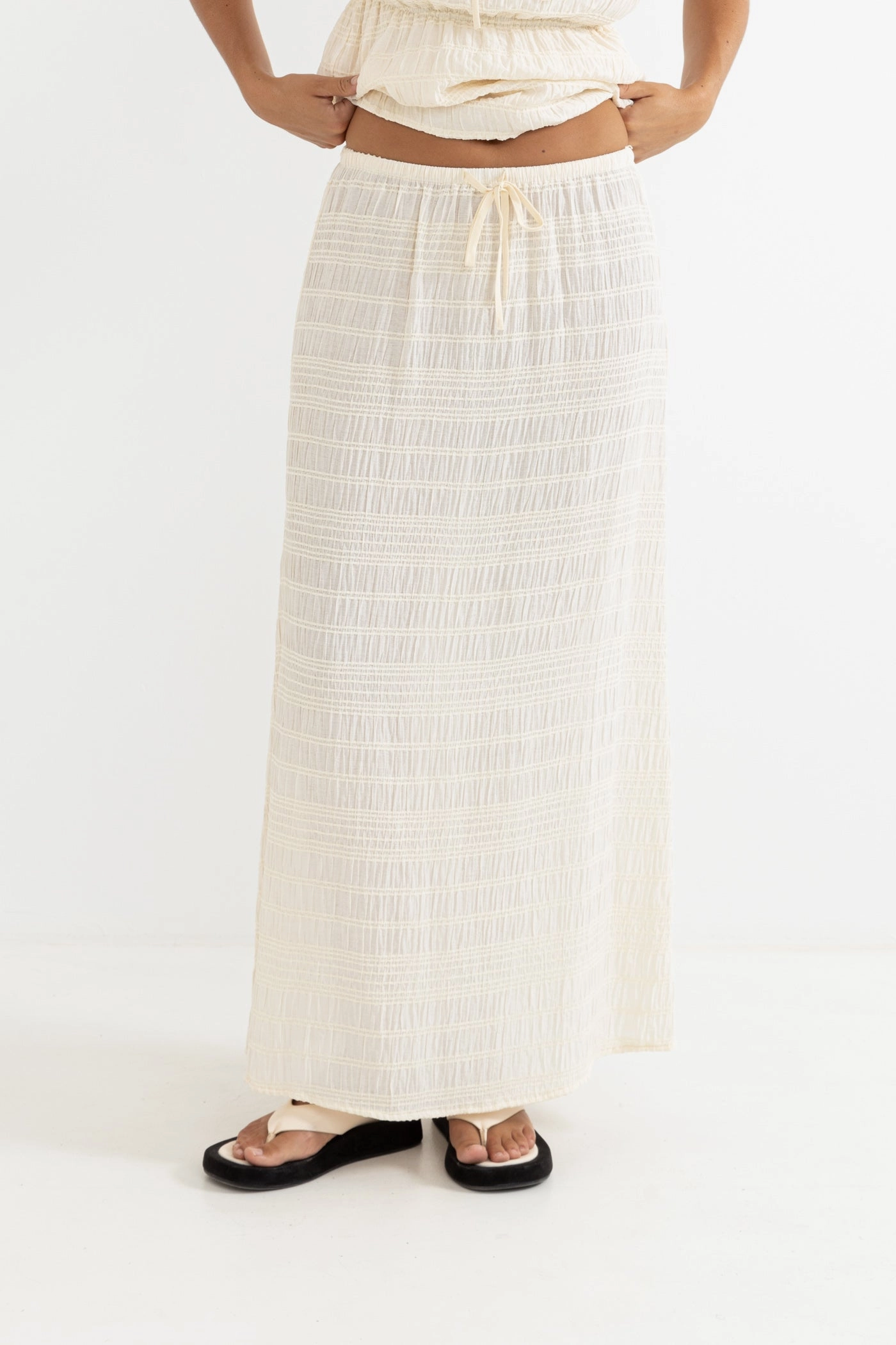 Sandy Cove Midi Skirt Natural Non Irritating Seams