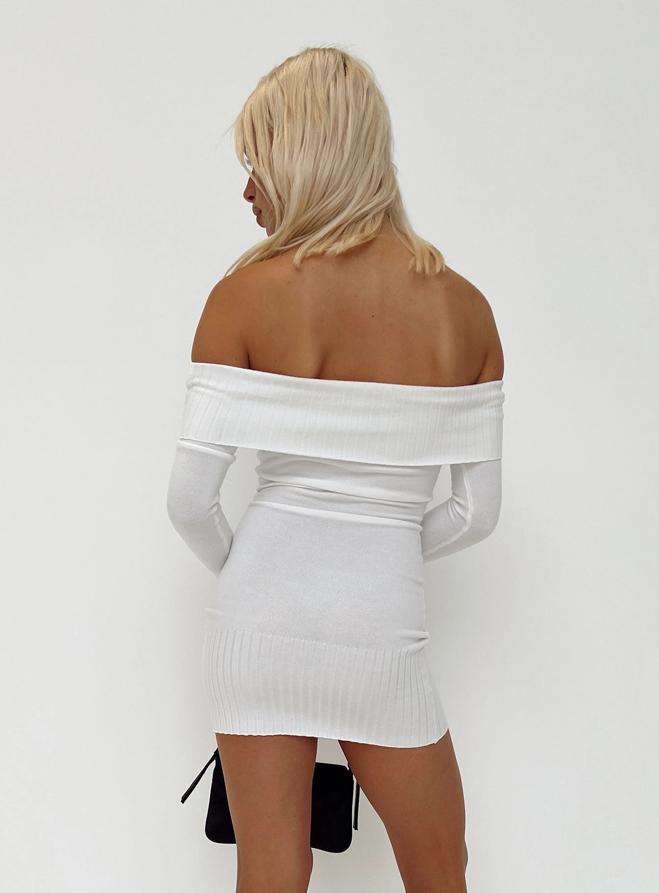 Savani Mini Dress White Sophisticated Cut