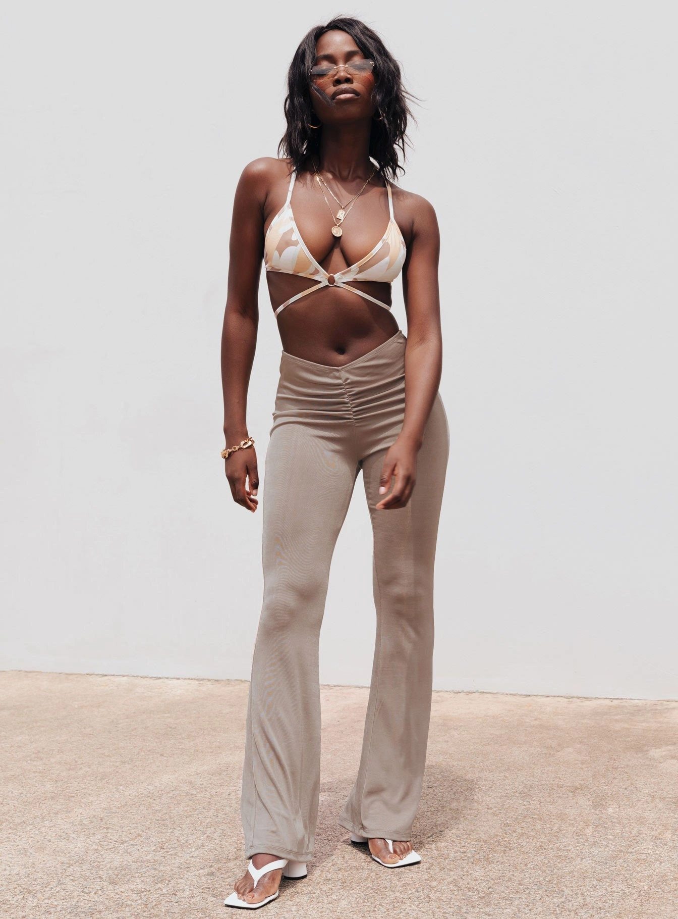 Abrasion resistant Layered Look Savannah Pants Brown