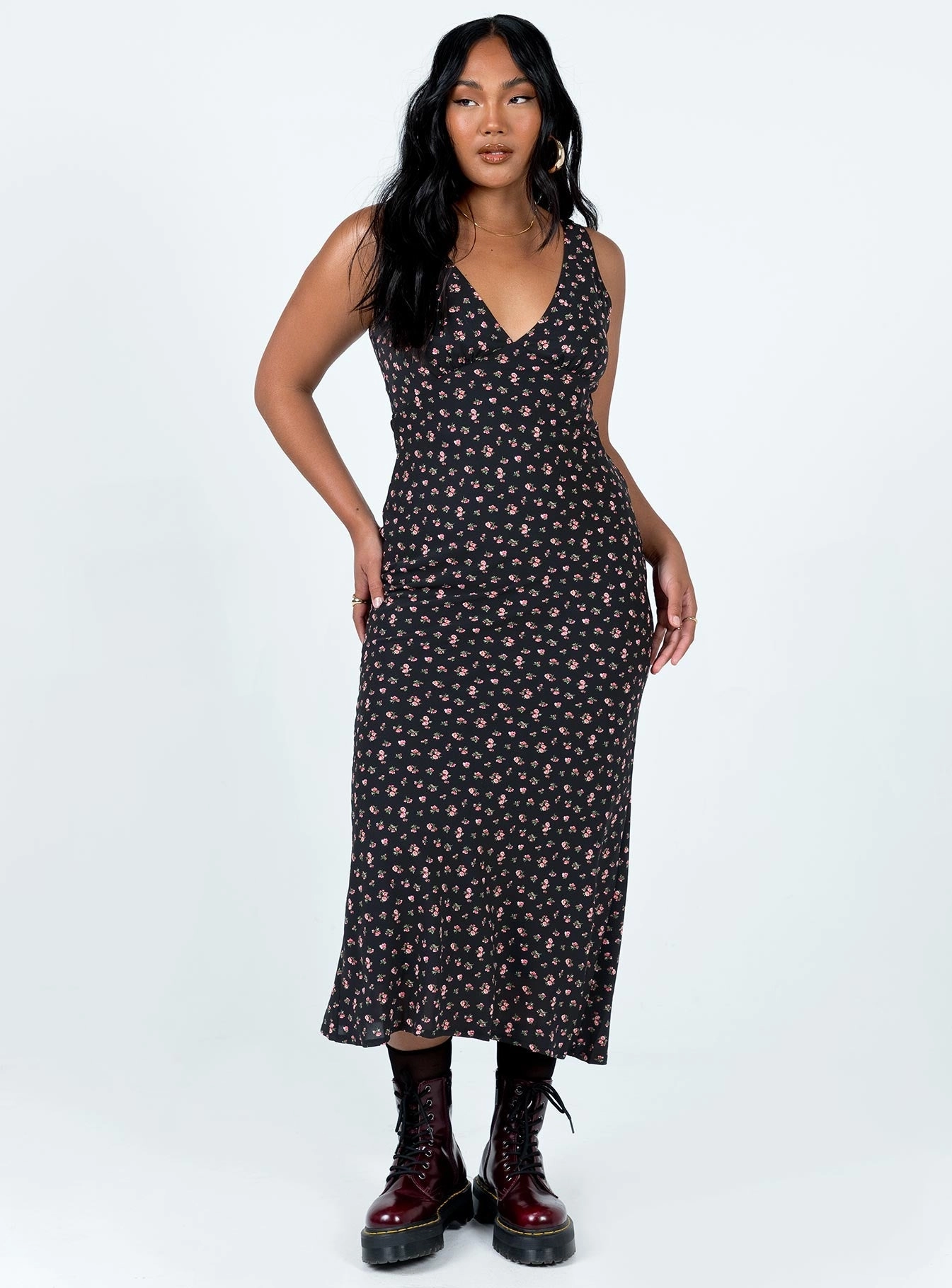Lightweight Piece Sporty Comfort Sariah Midi Dress Black